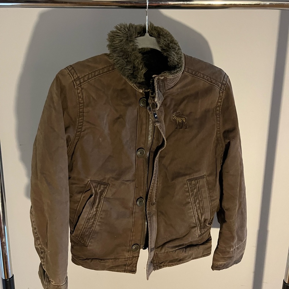 Abercrombie & Fitch Brown Bomber Jacket - Picture 3 of 3